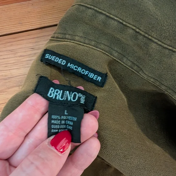 Bruno Men’s Lightweight Sueded Microfiber Shirt Jacket Brown Size L - Picture 6 of 6